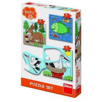 Baby Puzzle - Unde locuiesc animalele?, Dino, 2-3 ani +