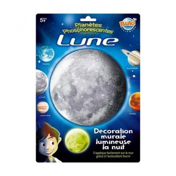 Decoratiuni de perete fosforescente - Luna, BUKI France, 4-5 ani +