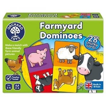 Joc educativ domino Ferma FARMYARD DOMINOES, Orchard Toys, 2-3 ani + la reducere