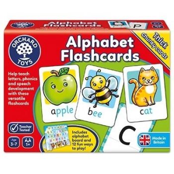 Joc educativ in limba engleza ALPHABET FLASHCARDS, Orchard Toys, 2-3 ani +