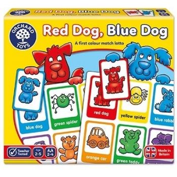 Joc educativ loto in limba engleza Catelusii RED DOG BLUE DOG, Orchard Toys, 2-3 ani + ieftin