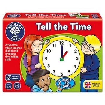 Joc educativ loto in limba engleza Citeste ceasul TELL THE TIME, Orchard Toys, 4-5 ani +