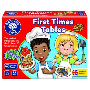 Joc educativ Tabla inmultirii pentru incepatori FIRST TIMES TABLES, Orchard Toys, 8-9 ani +