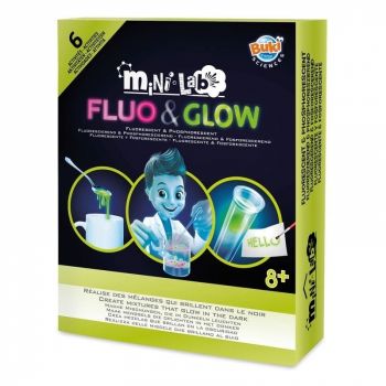 Mini - laboratorul Fluo  Glow, BUKI France, 8-9 ani +