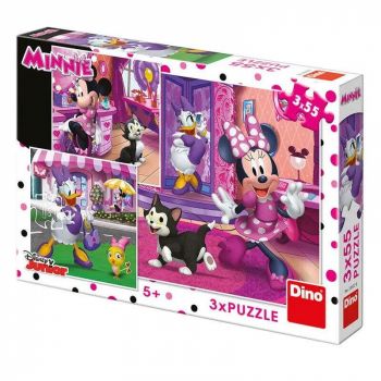 Puzzle 3 in 1 - O zi cu Minnie (55 piese), Dino, 4-5 ani + de firma original