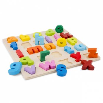 Puzzle Alfabet Litere Mici, New Classic Toys, 2-3 ani +