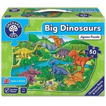 Puzzle de podea Dinozauri (50 piese) BIG DINOSAURS, Orchard Toys, 4-5 ani + de firma original