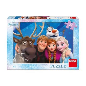 Puzzle - Frozen SELFIE (24 piese), Dino, 4-5 ani +