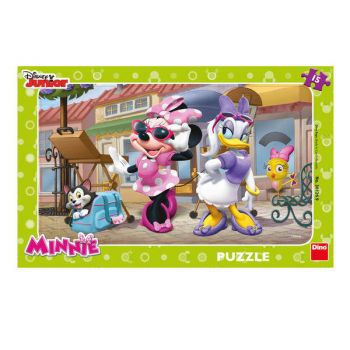 Puzzle - Minnie si Daisy la plimbare (15 piese), Dino, 2-3 ani +