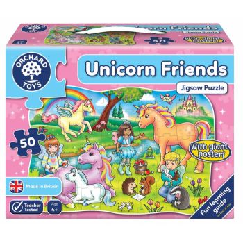 Puzzle Prietenii Unicornului UNICORN FRIENDS, Orchard Toys, 4-5 ani +