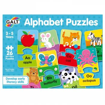 Set 26 de puzzle-uri Alfabet (2 piese), Galt, 2-3 ani +