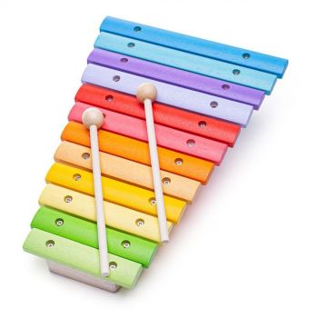 Xilofon din lemn, BIGJIGS Toys, 1-2 ani +