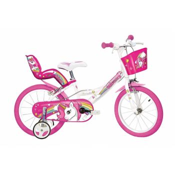 Bicicleta copii 14   - UNICORN, DINO BIKES, 4-5 ani +