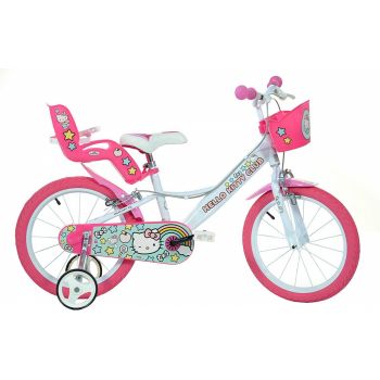 Bicicleta copii 16 Hello Kitty, DINO BIKES, 4-5 ani +