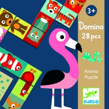 Jucarii Educative Domino animo puzzle Djeco, 2-3 ani +