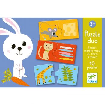 Jucarii Educative Puzzle duo Djeco La masa, 1-2 ani +