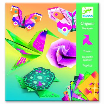 Origami Djeco, animale si flori exotice, 2-3 ani + la reducere