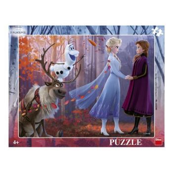 Puzzle cu rama - Frozen II (40 piese), Dino, 4-5 ani +