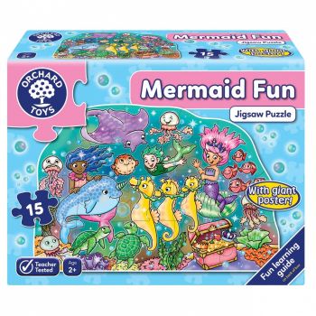 Puzzle de podea Distractia Sirenelor MERMAID FUN PUZZLE, Orchard Toys, 2-3 ani +