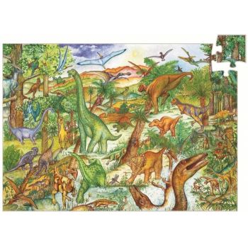 Puzzle observatie Djeco Dinozauri, 6-7 ani +