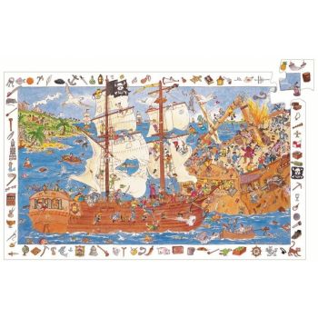 Puzzle observatie Djeco Pirati, 6-7 ani + de firma original