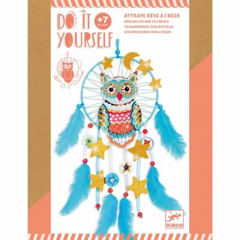 Set DIY Djeco, Dreamcatcher cu sclipici, 6-7 ani +