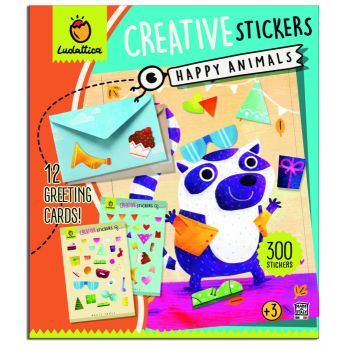 Stickere creative - Animale Fericite, Ludattica, 2-3 ani +
