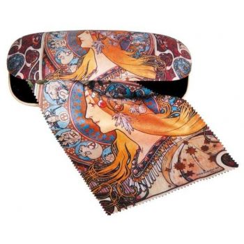 Etui cu textil si protectie ochelari, Art Nouveau, Fridolin, 6-7 ani +