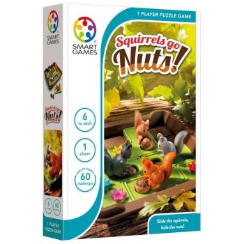 Smart Games - Squirrels Go Nuts!, joc de logica cu 60 de provocari, 6+ ani