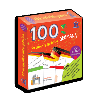 Joc educativ bilingv 100 de cuvinte in limba germana, DPH, 4-5 ani +