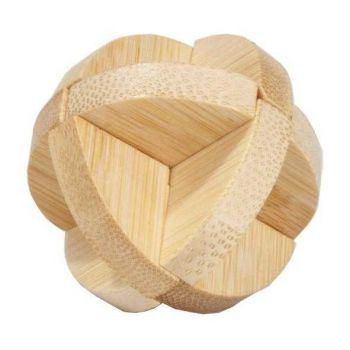 Joc logic IQ din lemn bambus in cutie metalica-3, Fridolin, 8-9 ani +