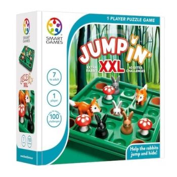 Smart Games - Jump In XXL, joc de logica cu 100 de provocari, 7+ ani