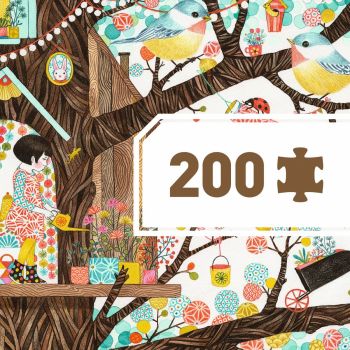 Puzzle Djeco Casuta din copac, 200 piese, 6-7 ani +