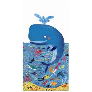 Puzzle Londji, Balena albastra in ocean, 2-3 ani + de firma original
