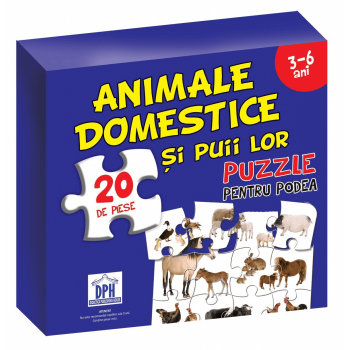 Puzzle pentru podea - Animale domestice, DPH, 2-3 ani +
