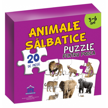 Puzzle pentru podea - Animale salbatice, DPH, 2-3 ani + la reducere