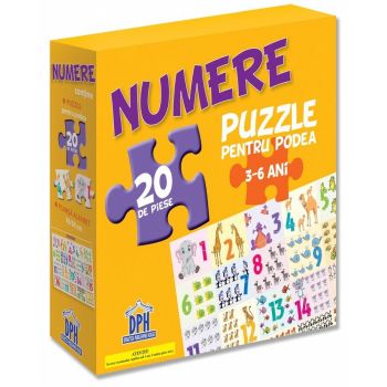 Puzzle pentru podea - Numere, DPH, 2-3 ani +