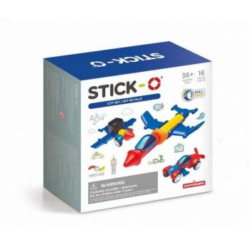 Set cu magneti Stick-O, Vehicule, Clicstoys, 2-3 ani + de firma originala