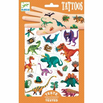 Tatuaje metalice Djeco, Dinozauri, 2-3 ani + de firma original