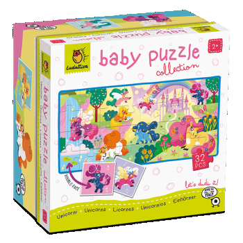 Baby Puzzle - Unicorni, Ludattica, 2-5 ani, 32 piese