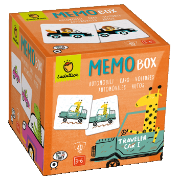 Joc de memorie Memobox Masini, Ludattica, 3-6 ani