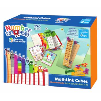 MathLink  Cubes Numberblocks in romana - Set de activitati de la 11 - 20, Learning Resources, 4-5 ani +