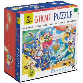 Puzzle de podea - Spatiul, Ludattica, + 3 ani, 48 piese