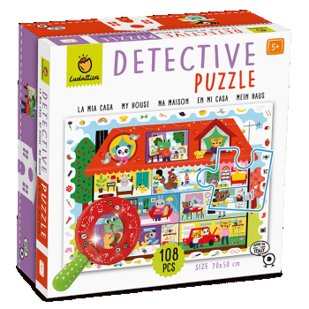 Puzzle Micul Detectiv - Casa mea, Ludattica, + 5 ani, 108 piese