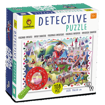 Puzzle Micul Detectiv - Personaje fantastice, Ludattica, + 5 ani, 108 piese