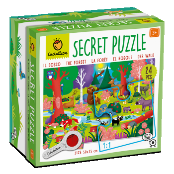 Secret Puzzle - Padurea, Ludattica, 2-5 ani, 24 piese
