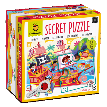 Secret Puzzle - Piratii, Ludattica, 2-5 ani, 24 piese