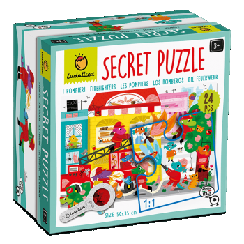 Secret Puzzle - Pompierii, Ludattica, 3 ani +, 24 piese