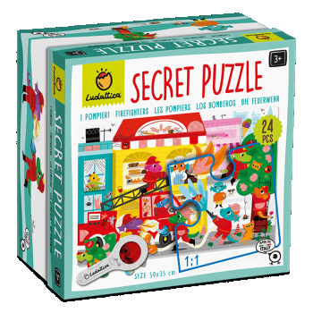 Secret Puzzle - Pompierii, Ludattica, 2-5 ani, 24 piese de firma original