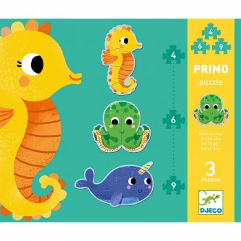 Set Puzzle-uri evolutive Djeco, Ocean, 2-3 ani + de firma original